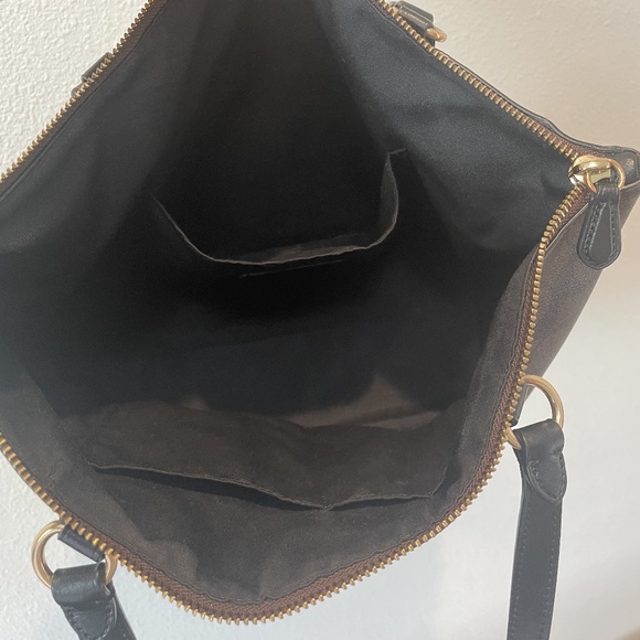 Coach Signature Tote in classic Black & Brown - Picture 6 of 6